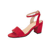 KLiNGEL Sandale Fesselriemen Schnalle Klassische Sandalen rot Damen