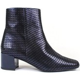 Gennia  Stiefeletten HISITO Veloursleder schwarz   blau mit geometrischem Print