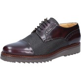 Salvo Barone  Halbschuhe elegante burgund leder textil BZ152