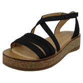 EL NATURALISTA N5592 Tülbend Damen Leder Sandale Leather Soft Grain Black Schwarz Klassische Sandalen schwarz Damen