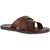 Leonardo Shoes  Pantoffeln M6377 MARRONE