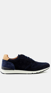 Sneaker aus Leder mit Mesh-Einsatz