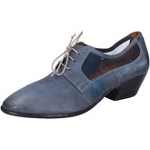 Moma  Damenschuhe elegante blau leder textil BX976