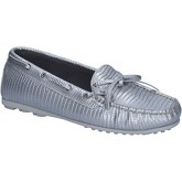 K852   Son  Damenschuhe mokassins silber leder BT934