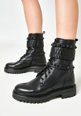 INUOVO Schnürstiefelette Leder
