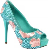 Leonardo Shoes  Pumps G5SI93 STRASS CELESTE