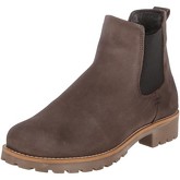 Fräulein Frida  Damenstiefel Stiefeletten Chelsea Boots A7619 NUBUK ELASTIC MUD BROWN