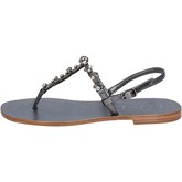 Eddy Daniele  Sandalen sandalen dunkelgrau leder swarovski ax870