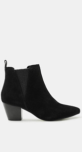 Bootie mit schimmerndem Elastikeinsatz