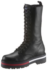TOMMY JEANS Schnürstiefel FLAG OUTSOLE LONG LACE UP BOOT