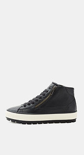 Veganer High Top-Sneaker in Leder-Optik