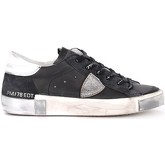 Philippe Model  Sneaker Sneaker Paris X in schwarzem Leder mit silbernem Detail