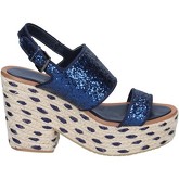 Sara Lopez  Espadrilles sandalen blau glitter textil BS147