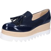 Olga Rubini  Damenschuhe mokassins blau wildleder lack BY303