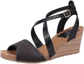 Kickers Keilsandalette Leder/Textil