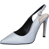 Olga Rubini  Sandalen pumps silber leder BY319