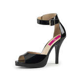 PLEASER Pink Label® Big Size Sandalen Eve Klassische Sandaletten schwarz Modell 1 Damen
