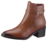 TOMMY HILFIGER Stiefelette BLOCK BRANDING LEATHER MID BOOT