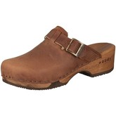 Woody  Clogs Pantoletten Manu 6526 tabacco Fettleder 6526