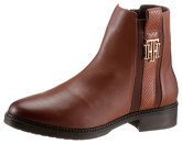 TOMMY HILFIGER Stiefelette TH INTERLOCK LEATHER FLAT BOOT