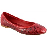 Leonardo Shoes  Ballerinas CAROLINA PITONE ROSSO