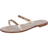 Eddy Daniele  Sandalen sandalen platin leder bronze swarovski aw678