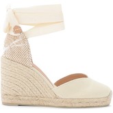 Castaner  Espadrilles Keilsandaletten Chiara in Canvas Elfenbeinbeige