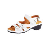 Naturläufer Sandalette Für Einlagen geeignet Schnalle Klassische Sandalen weiß Damen
