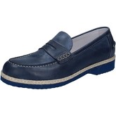 Evoluzion  Herrenschuhe mokassins blau leder BZ404
