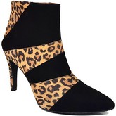 Gennia  Stiefeletten MARAVILLA Veloursleder Leopard und Schwarz