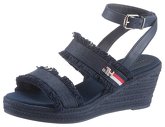 TOMMY HILFIGER Keilsandalette TOMMY FRINGES MID WEDGE SANDAL ELBA 70C