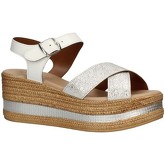 Kermes  Sandalen 445-1189 Mit Keil Damen WEISSSILBER