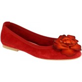 Leonardo Shoes  Ballerinas 6087 VELOUR ROSSO