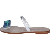 Eddy Daniele  Sandalen sandalen silber leder blau swarovski aw434