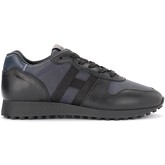 Hogan  Sneaker Sneakers H383 in Leder und Textilie Blau und Schwarz