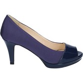 Olga Rubini  Pumps pumps blau textil glänzendem leder BS105