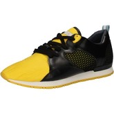 Date  Sneaker sneakers schwarz leder gelb textil AE533