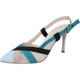 Guido Sgariglia  Sandalen sandalen blau textil beige wildleder BZ316