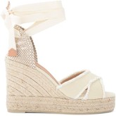 Castaner  Espadrilles Keilsandaletten Bluma in Canvas Elfenbeinbeige