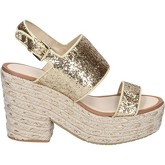 Sara Lopez  Espadrilles sandalen gold glitter textil BS146