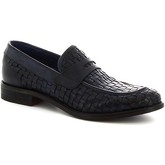 Leonardo Shoes  Herrenschuhe 7888 TOM VITELLO DELAVE BLU INTRECCIATO