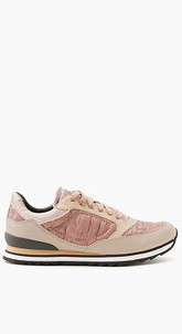 Sportiver Sneaker aus Material-Mix