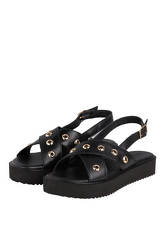 Inuovo Plateau-Sandalen schwarz